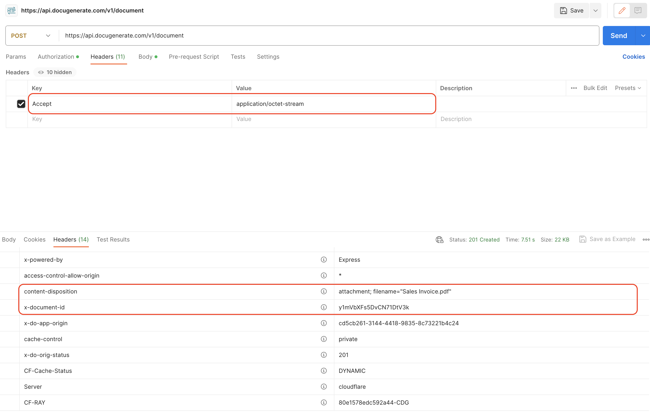 Request and response headers examples