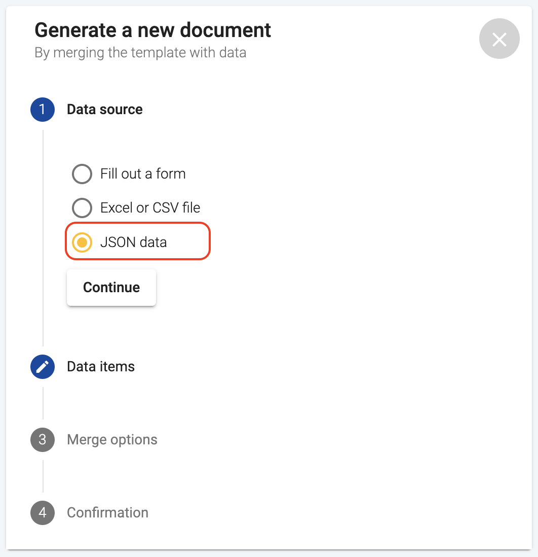 JSON data source