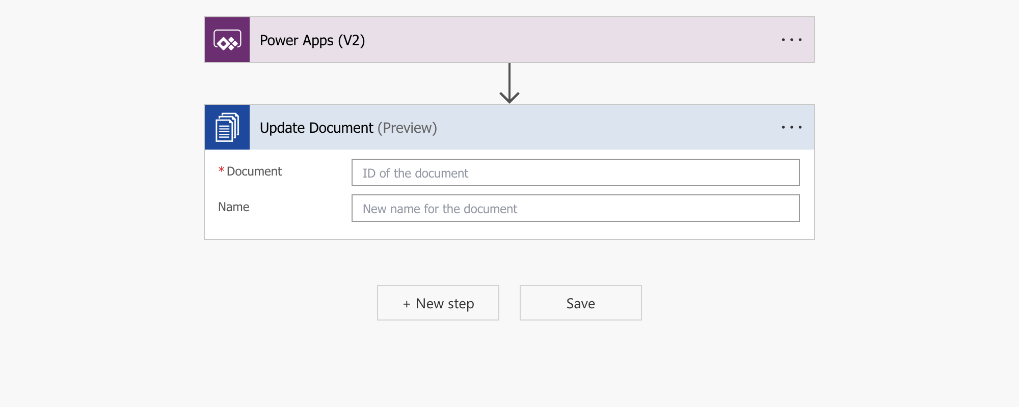Update document action