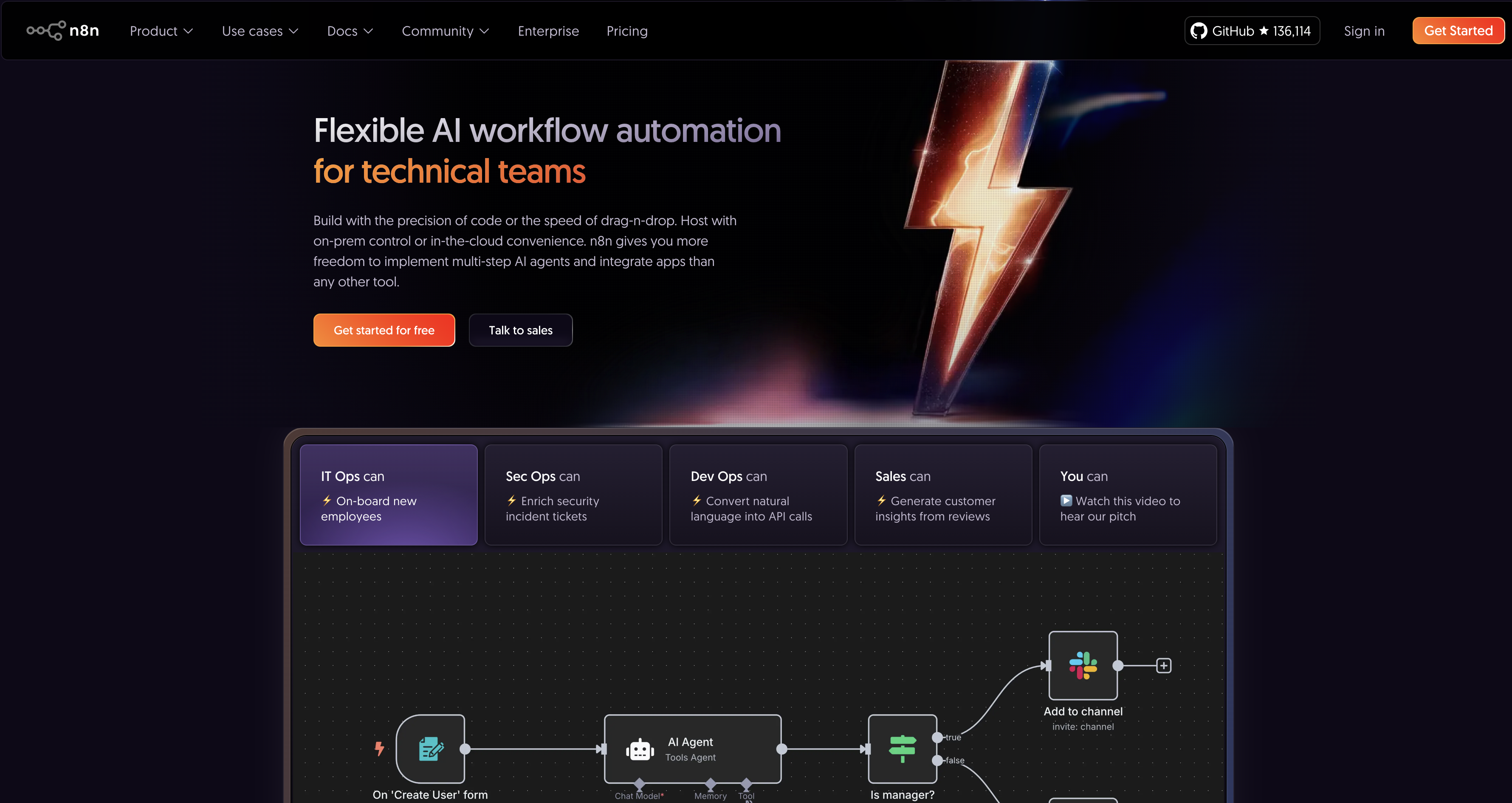 n8n homepage