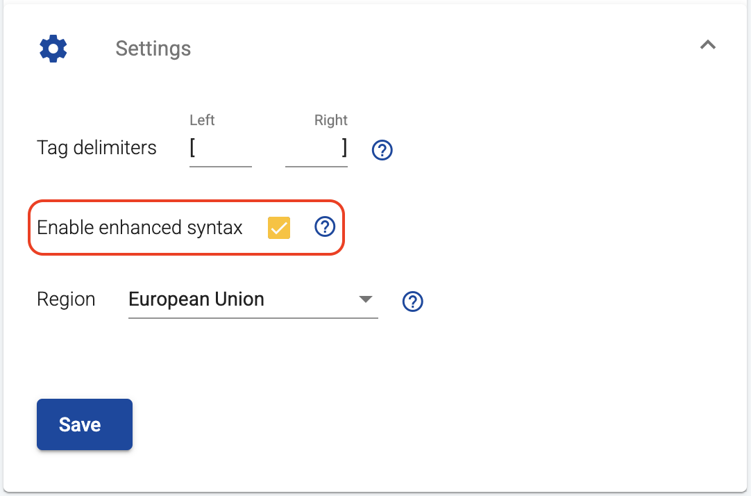 Enhanced syntax