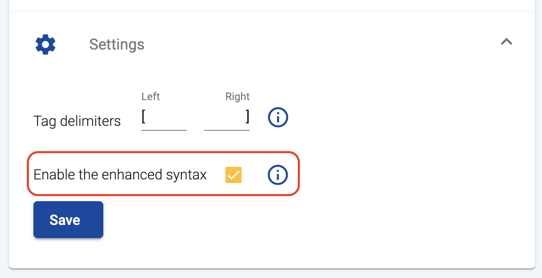 Enhanced syntax