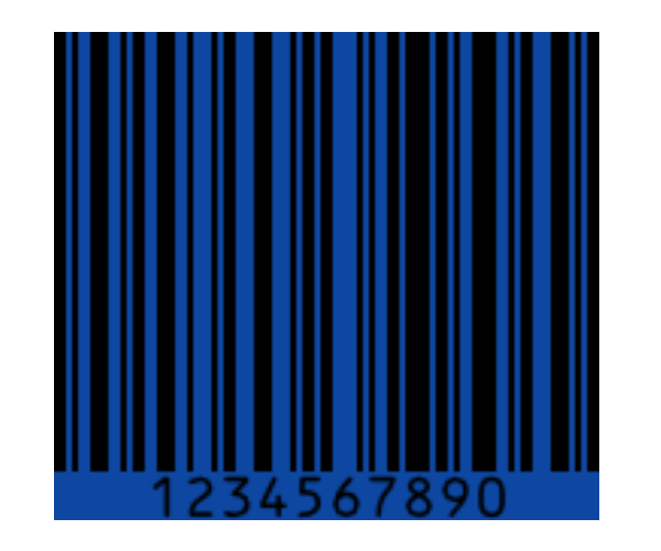 Barcode with backgroundcolor set