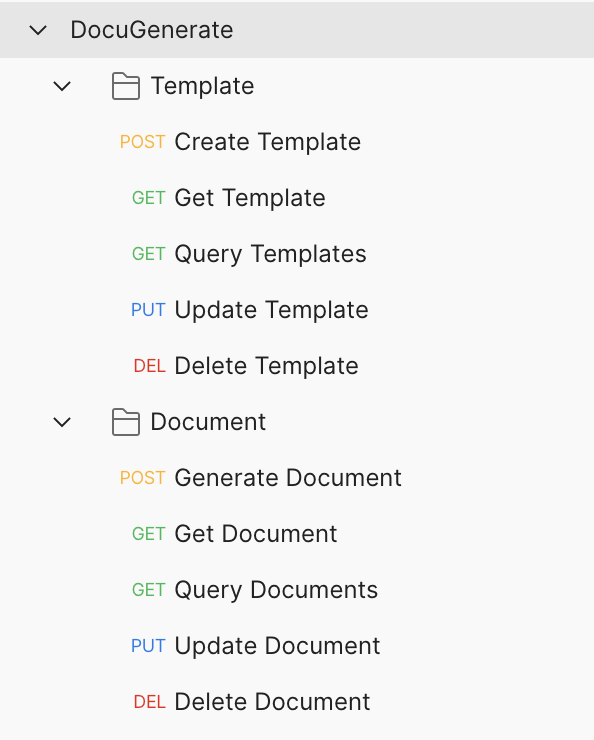 Setting DocuGenerate's API Collection
