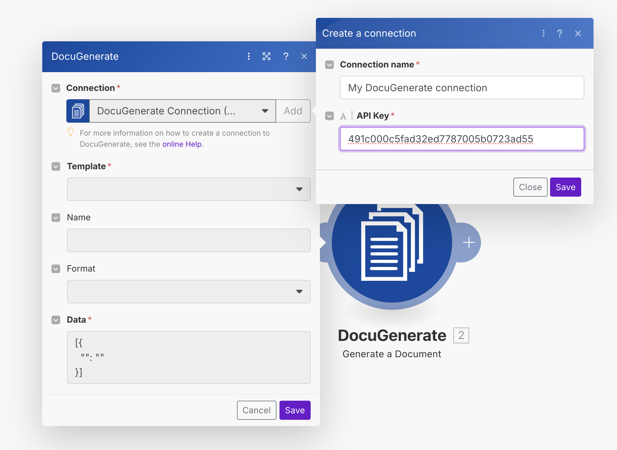 Creating DocuGenerate Connection in Make