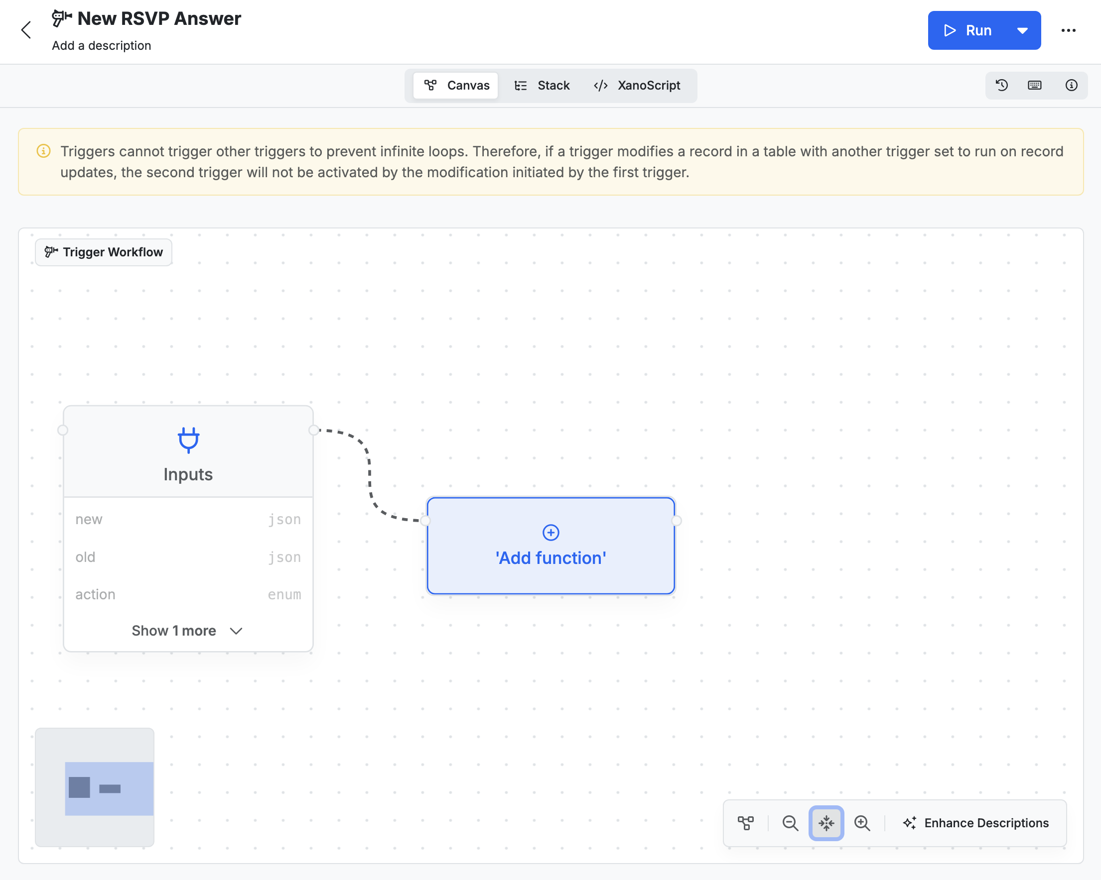 New RSVP Answer empty trigger