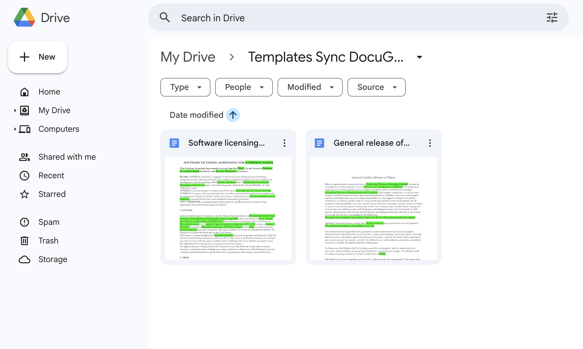 Google Docs documents