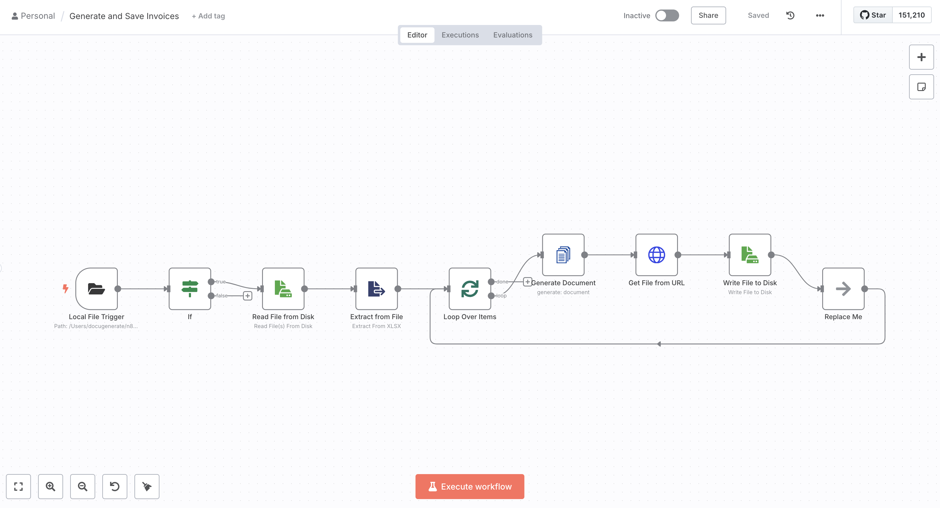 The complete n8n workflow